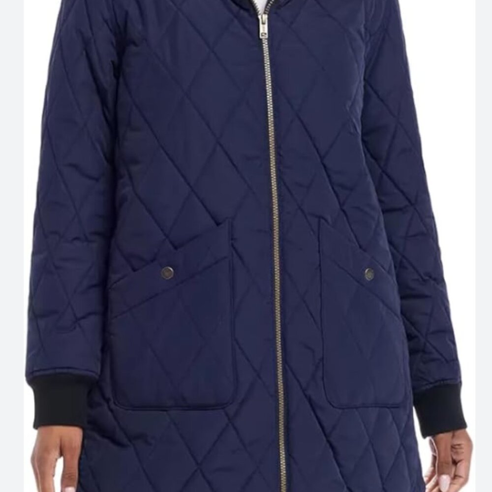 Blue Quilted Sherpa-Lined Weatherproof Vintage Chore Jacket Size S
